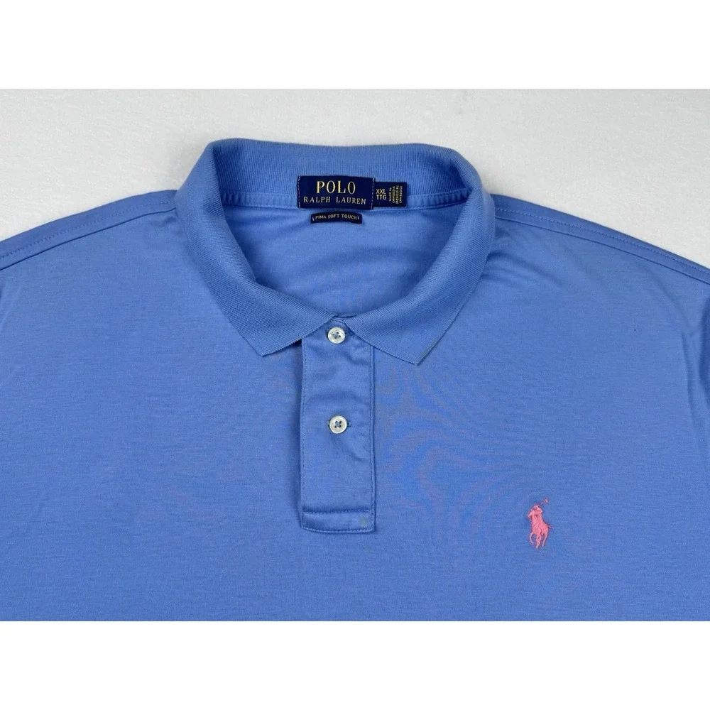 Polo Ralph Lauren Pima Soft Touch Polo Shirt‎ Blue Size XXL